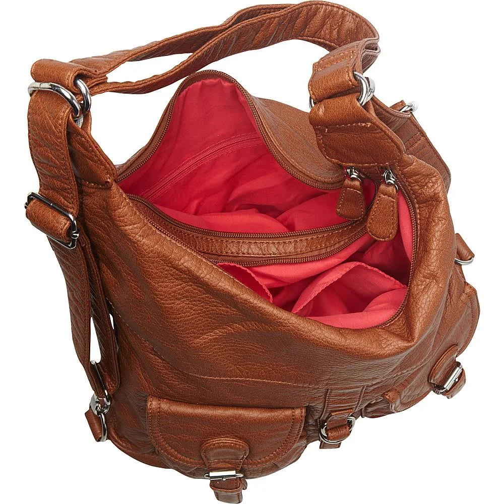 Ampere Creations Janey Jane Convertible Crossbody Backpack Black