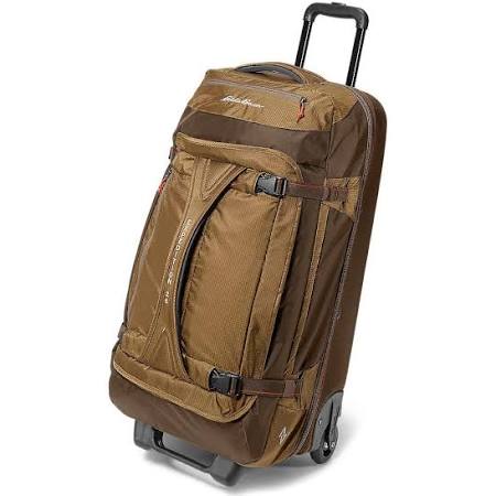 Eddie Bauer Unisex-Adult Expedition Drop Bottom Rolling Duffel - Medium, Brown
