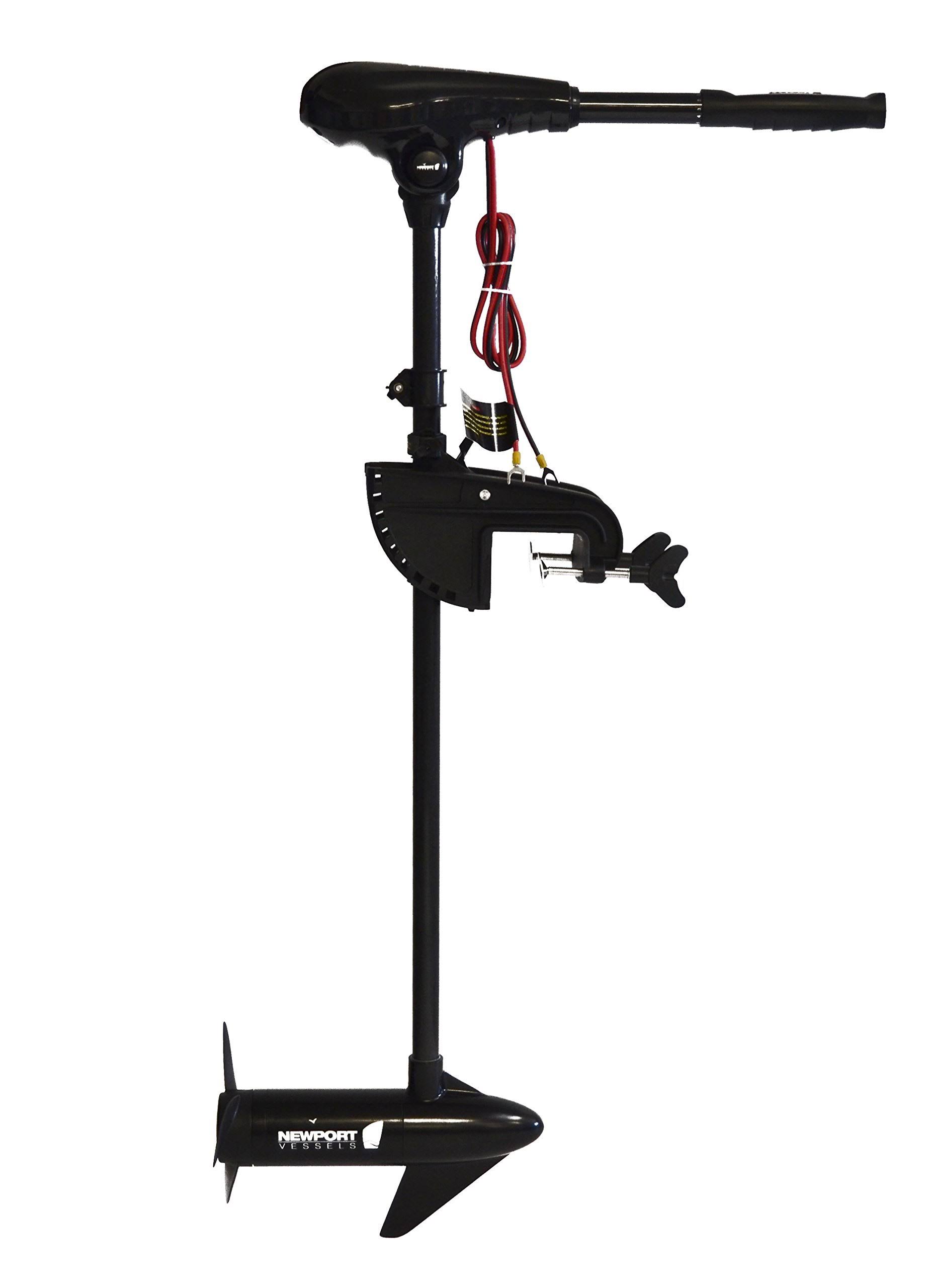 Newport Vessels X-Series 40lb Thrust Transom Mounted Saltwater Electric Trolling Motor w/ LED Battery Indicator (36x22 SHAFT)