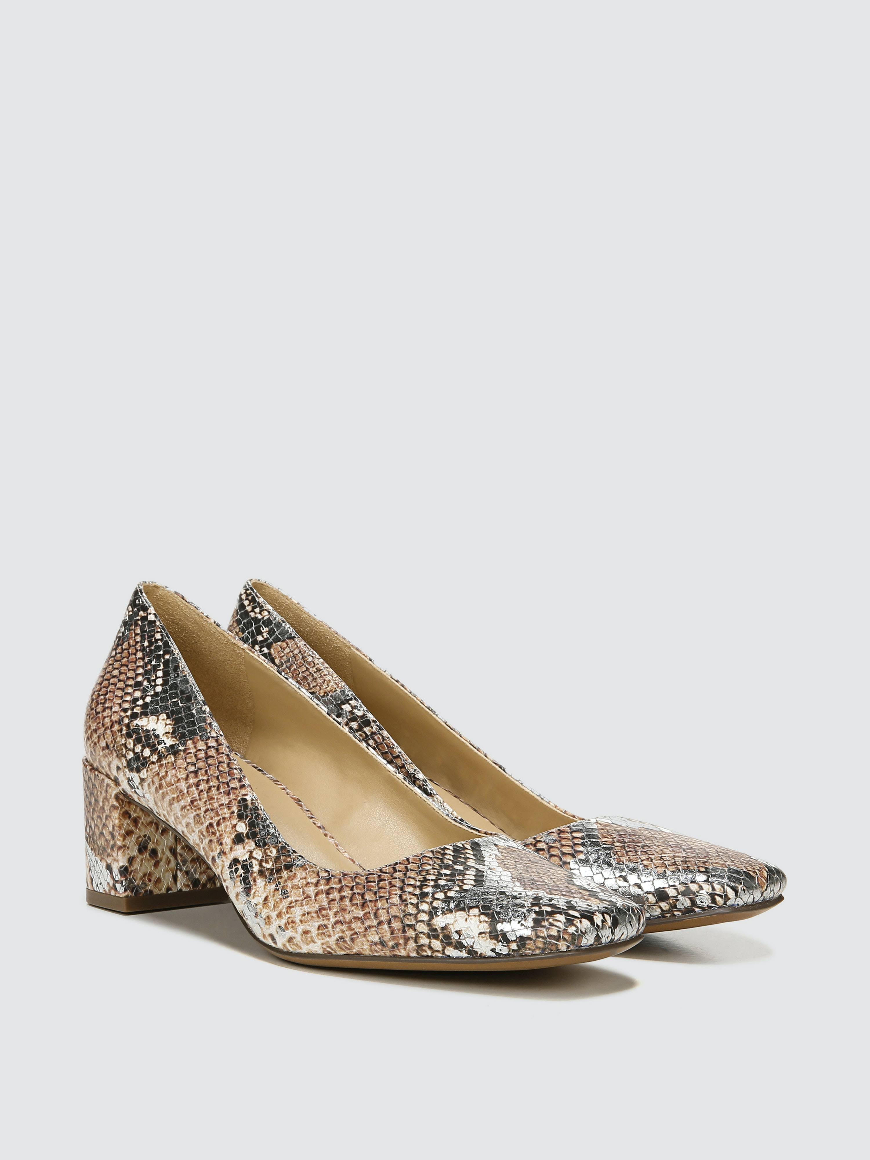Naturalizer Karina Pumps - Tan Metallic Snake Leather