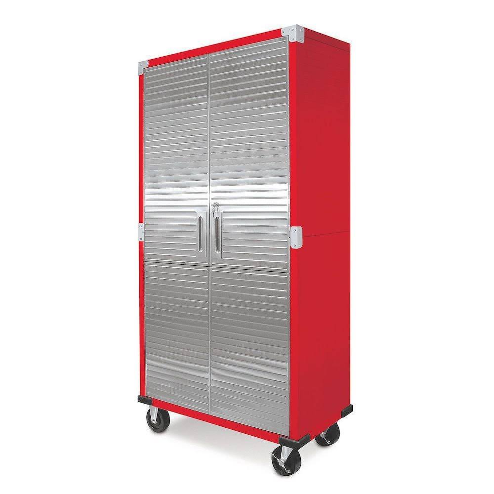 Seville Classics Heavy Duty Storage Cabinet, Stainless Steel