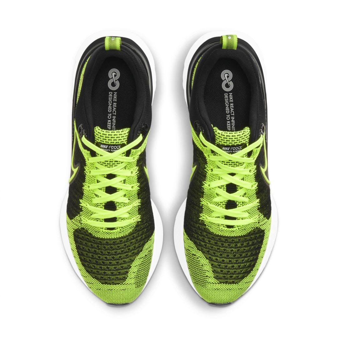 Nike Men's React Infinity Run Flyknit 2 Running Shoes, Volt/Black