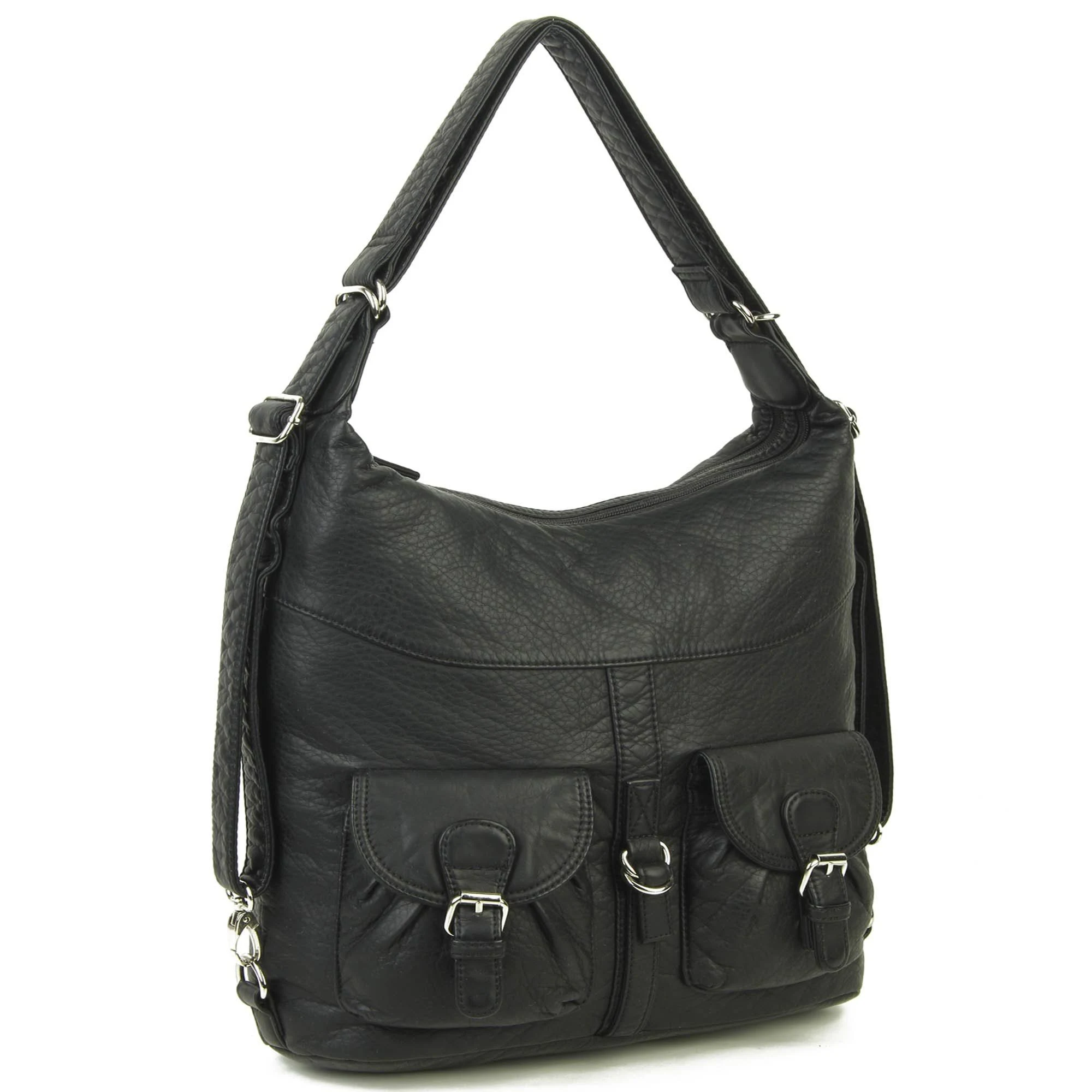 Ampere Creations Janey Jane Convertible Crossbody Backpack Black
