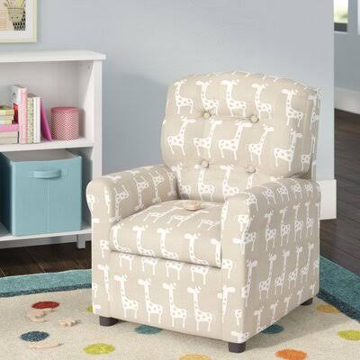 Viv + Rae Dorothea Kids Button Tufted Cotton Recliner