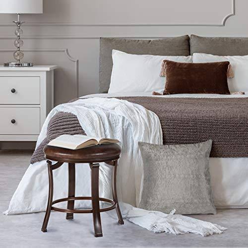 Hillsdale Furniture Antique Brown Hastings Backless Vanity Stool