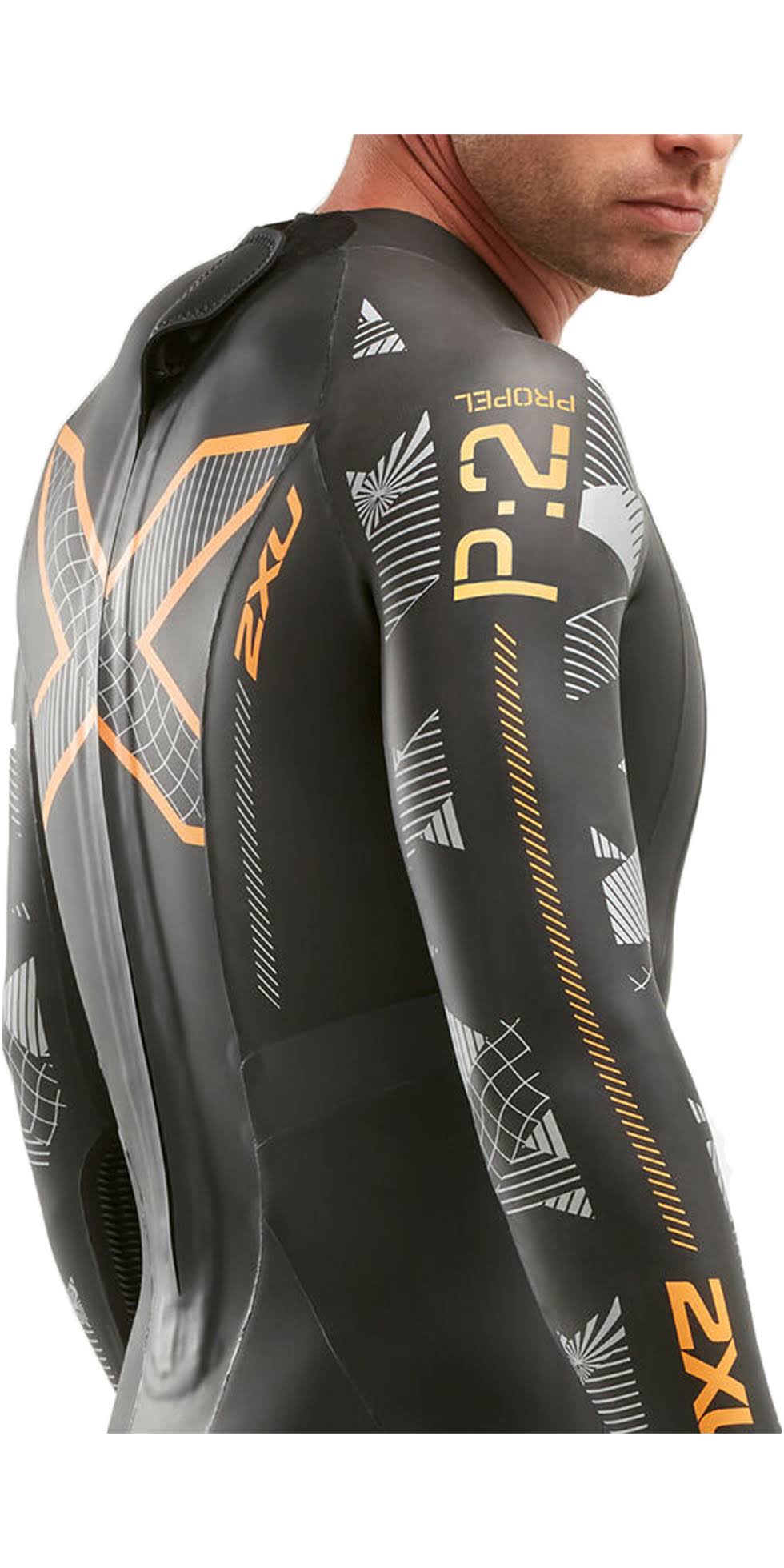 2XU P:2 Propel Wetsuit St Black/Orange Fizz Wetsuits Men's