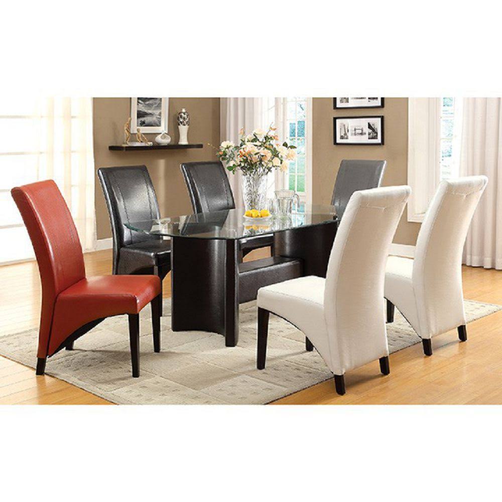Furniture of America CM3666BK-2PK Madison Black Side Chair (Set of 2)