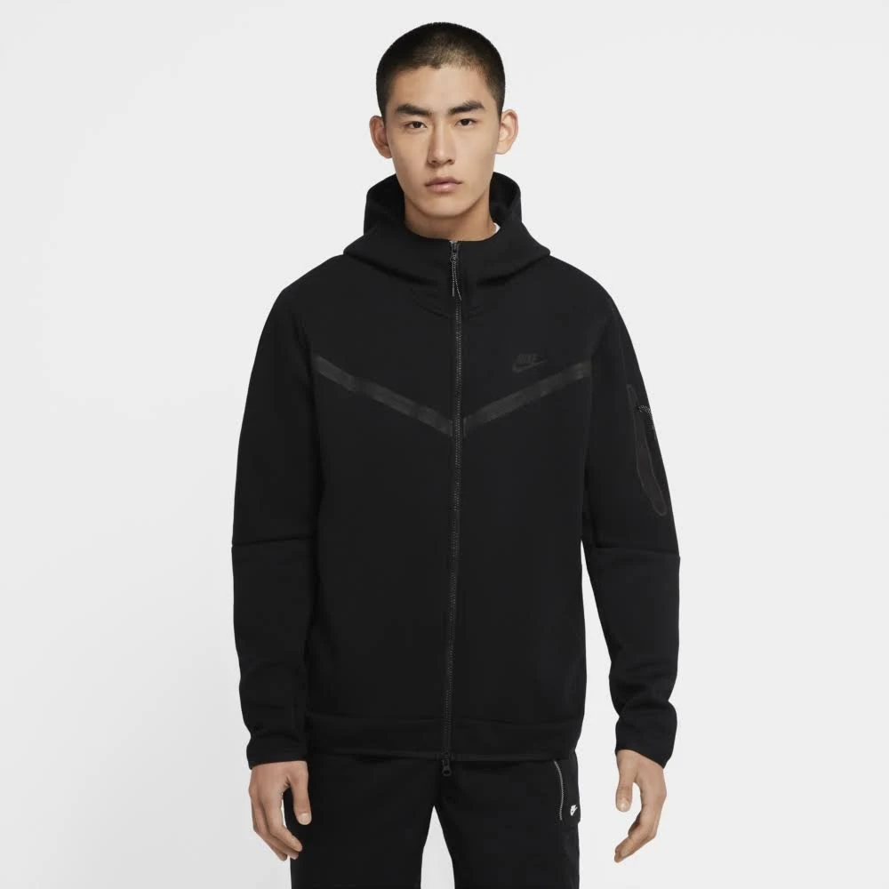 Nike Men&s Sportswear Tech Fleece Full Zip Hoodie, XXL, Black