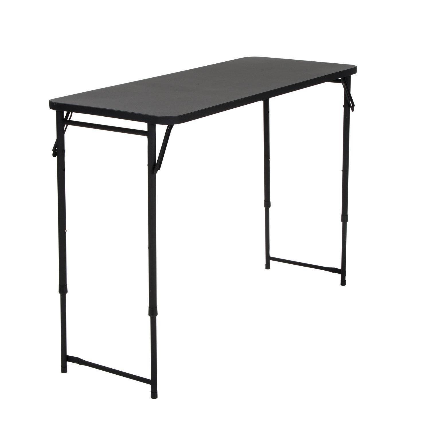 20x22 x 48x22 Adjustable Height PVC Top Table Black - Room u0026 Joy