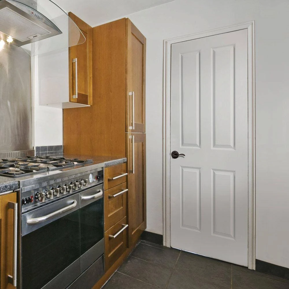 Masonite 32 in. x 80 in. Solidoor 4-Panel Square Top Solid-Core Smooth Primed Composite Single Prehung Interior Door