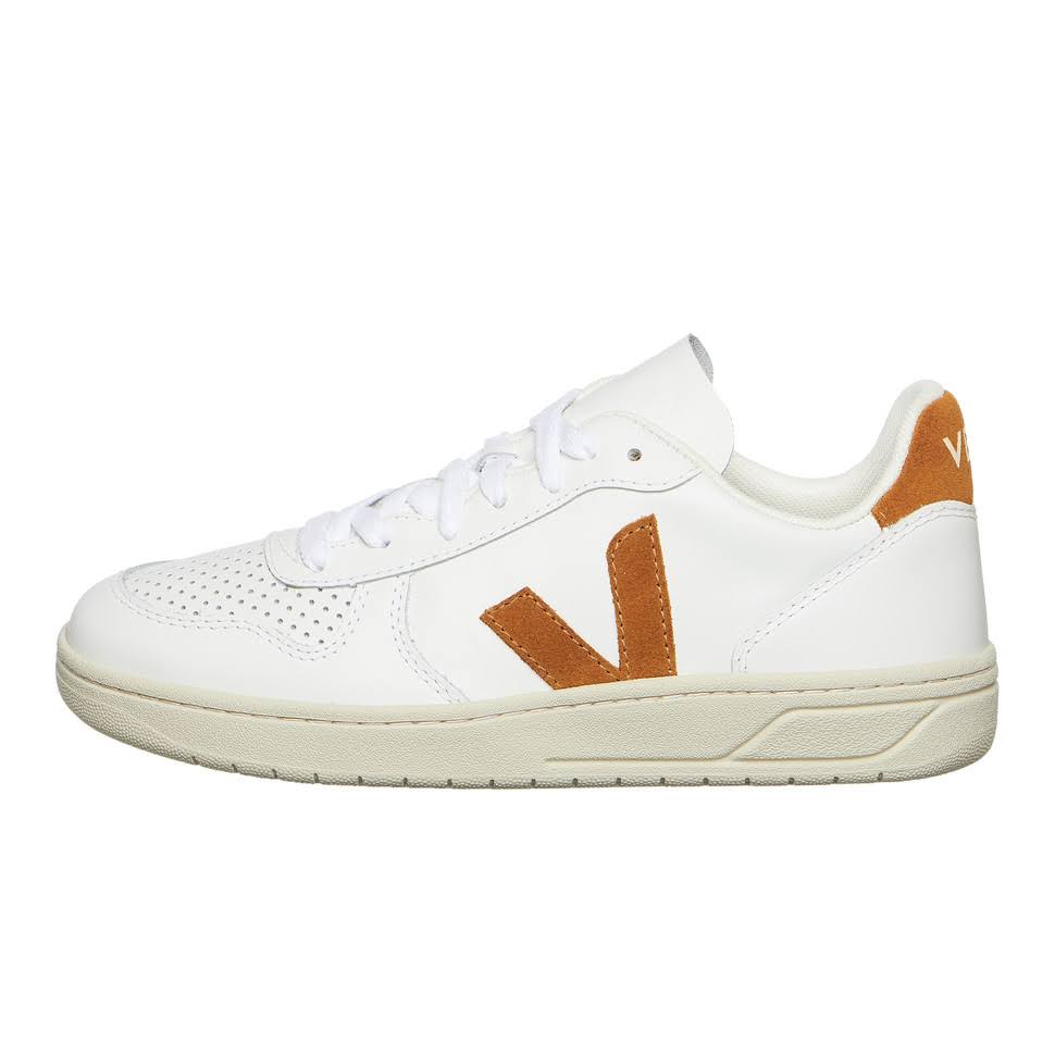 Veja Sneakers - V-10 Leather Extra White/Camel | VX022652