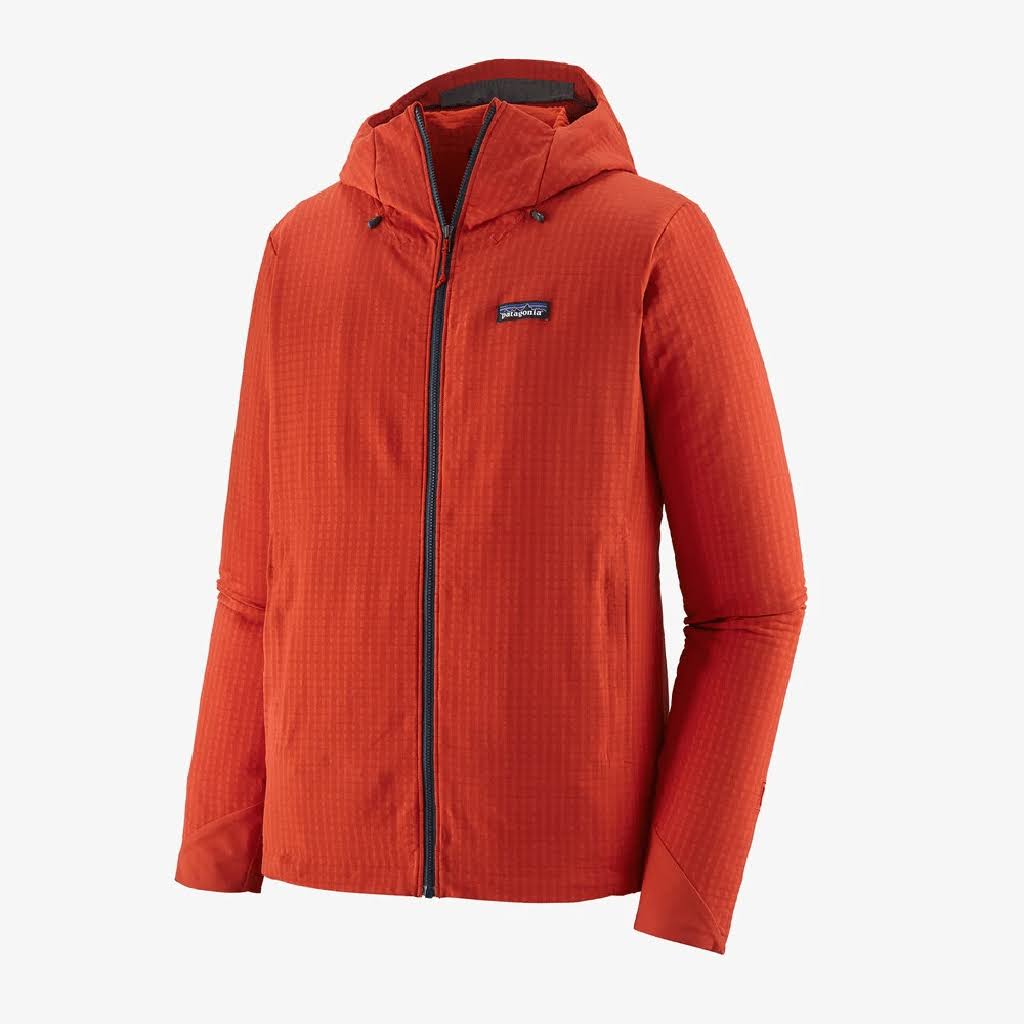 Patagonia Men's R1 TechFace Hoody, Hot Ember / L