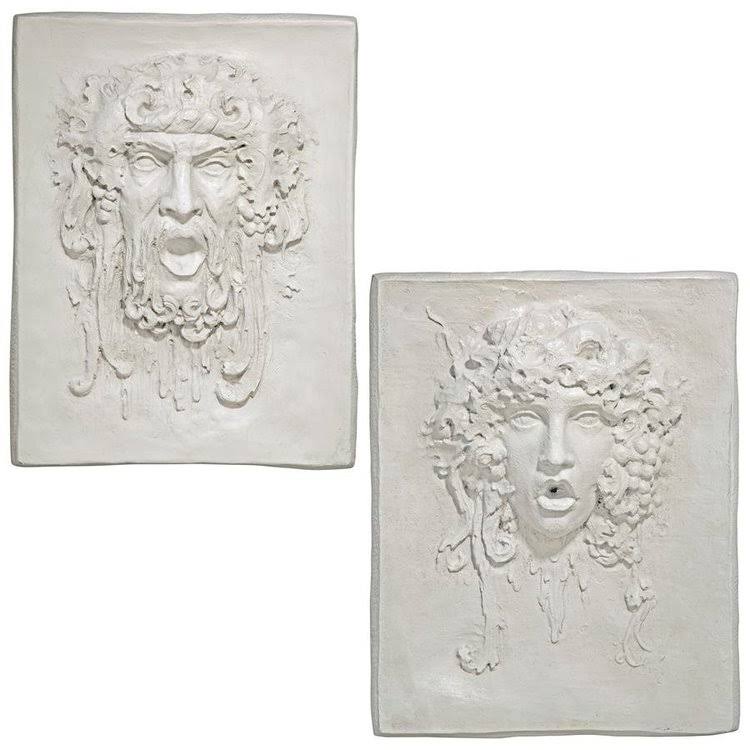 Design Toscano NG928330 Opimus and Vappa Wall Sculptures (Set