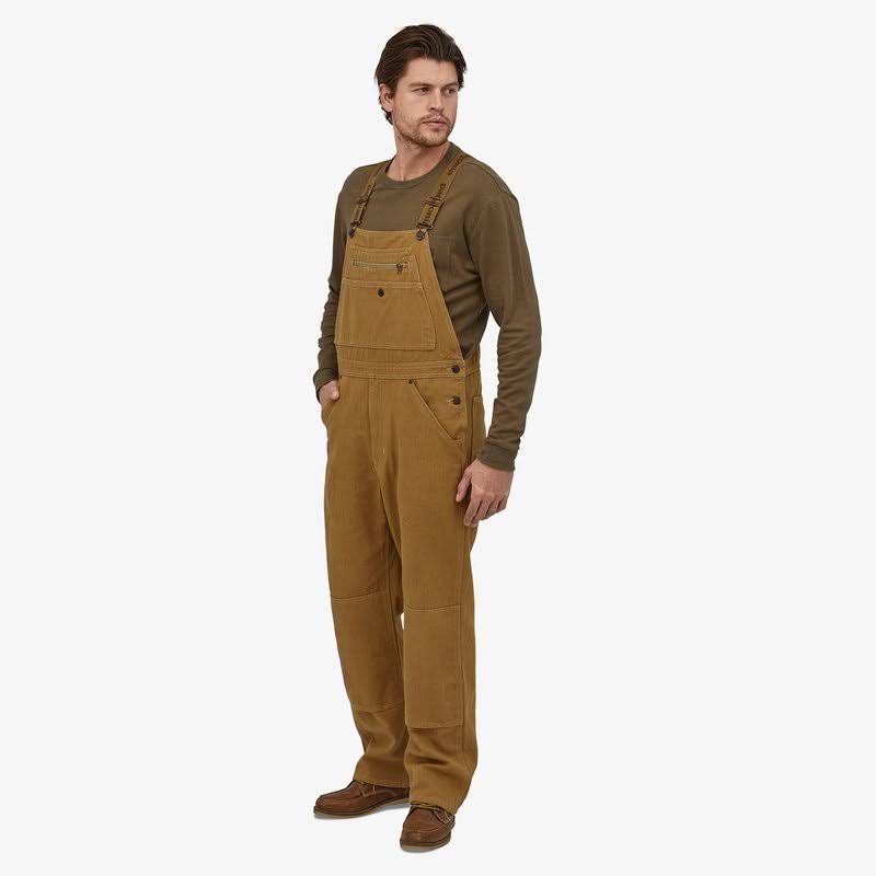 Patagonia Men's Iron Forge Hemp Canvas Bib Overalls - Long - Workwear Pants - Brown - 55115 - 30