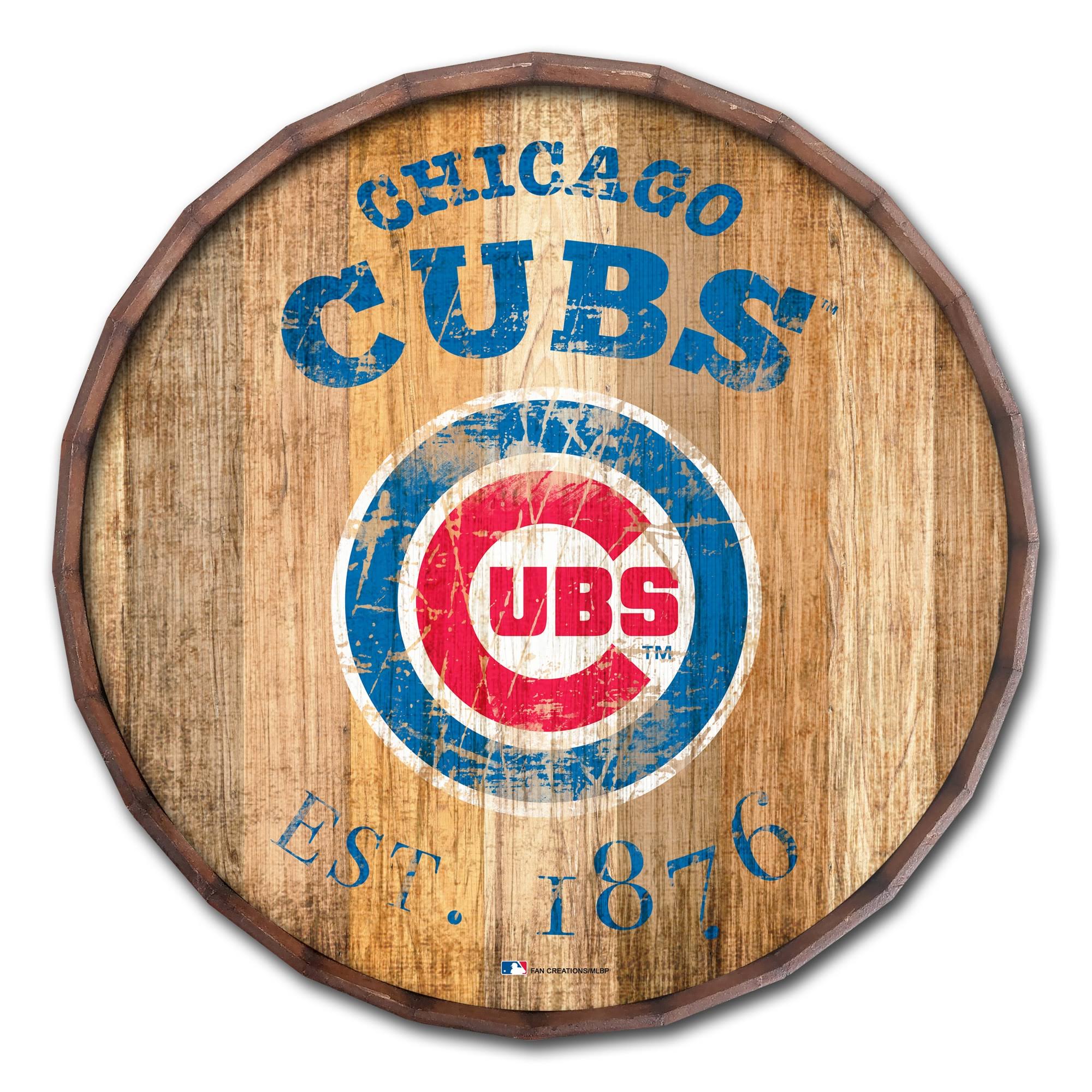 Chicago Cubs Established Date Barrel Top -24x22