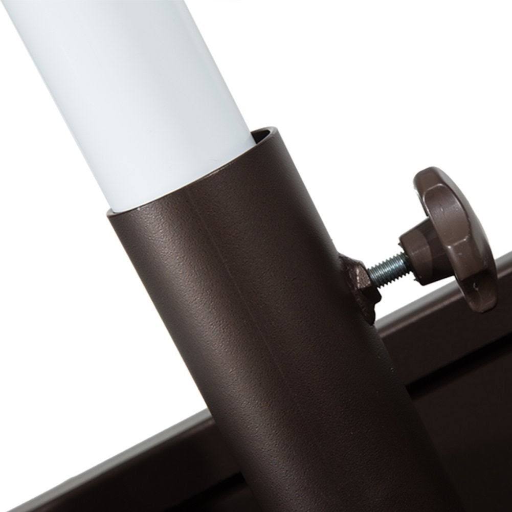 Abba Patio 30lb. Stainless Steel Square Umbrella Planter Base with Wheels