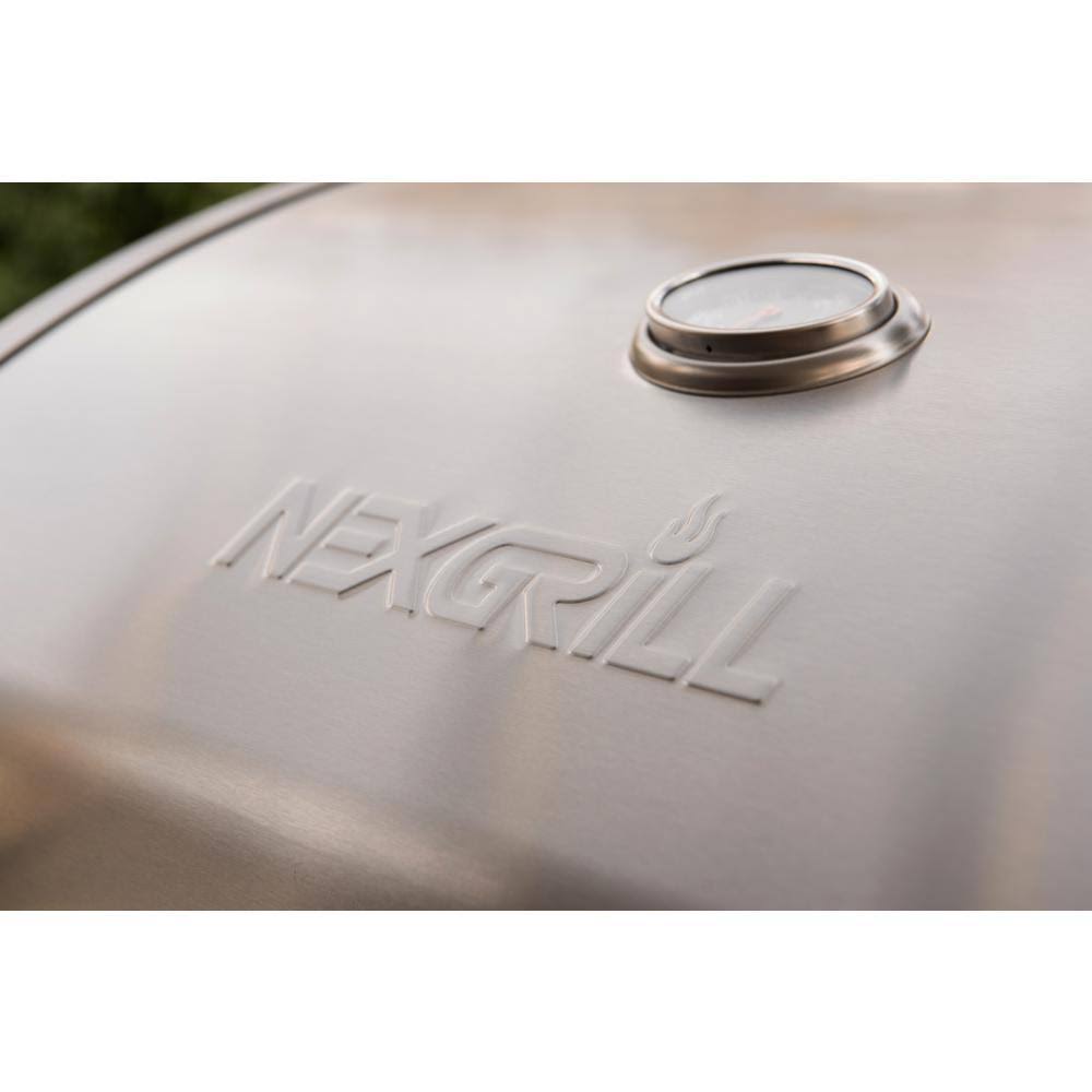 Nexgrill 4-Burner Propane GAS Grill in Black with Side Burner and Stainless Steel Main Lid