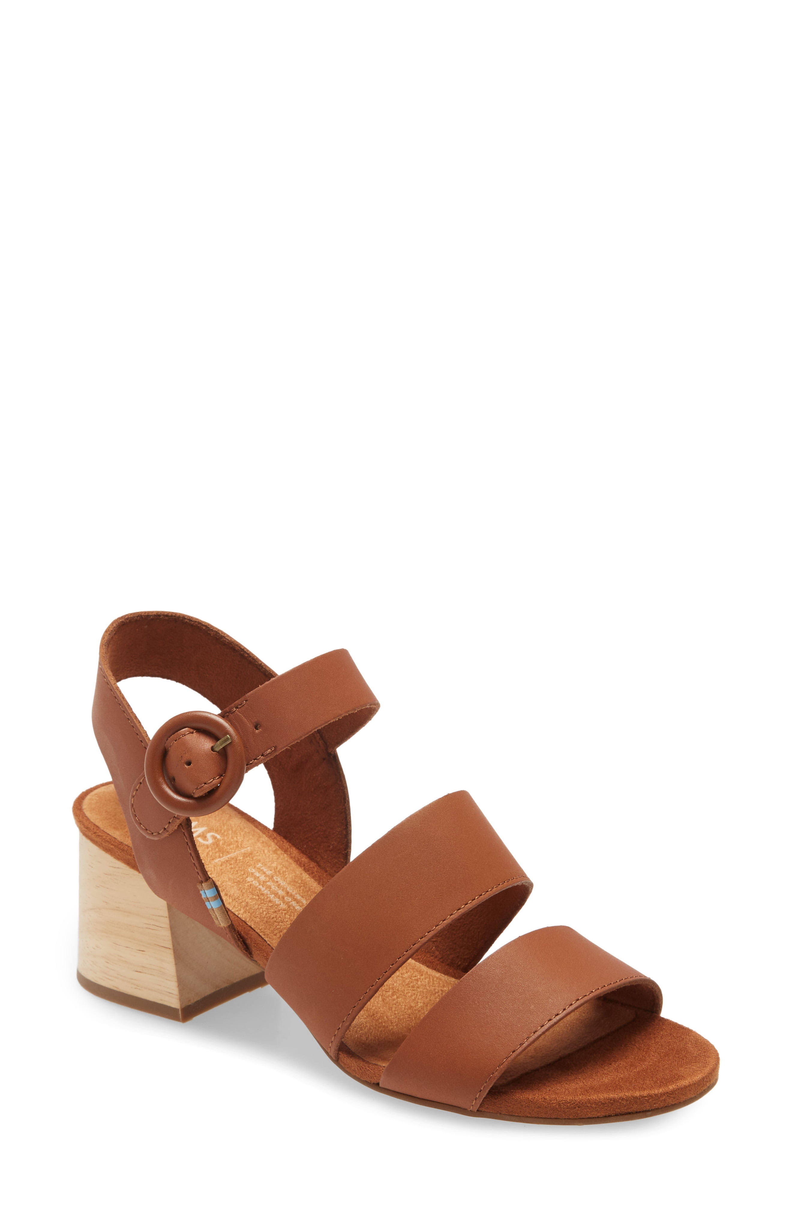 Toms Tan Veg Leather Women's Grace Sandals