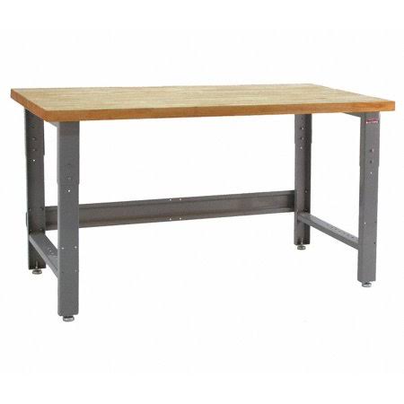 Benchpro RW2472 Roosevelt Heavy Duty Steel Garage Bench with Butcher Block Wood Top, 1600 lbs Capaci