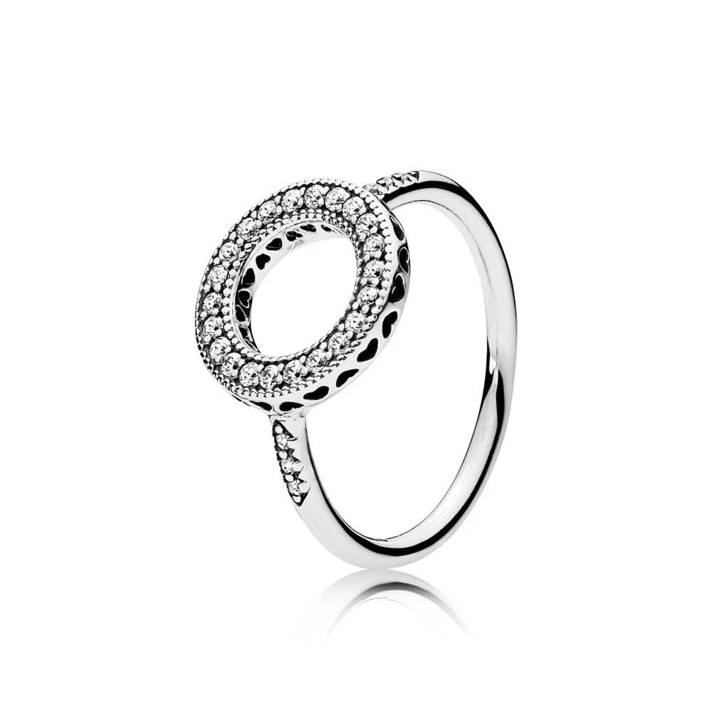 Pandora 191039CZ-52 Hearts of Pandora Halo Ring