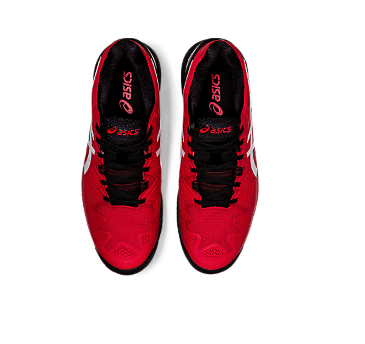 Asics Men's GEL-Resolution 8 Tennis Shoe (Electric Red/White)