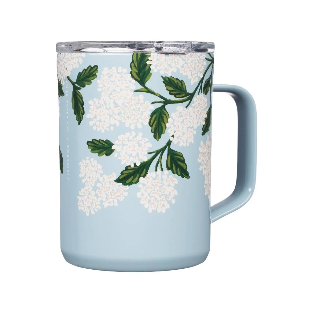 Rifle Paper Co. x Corkcicle Blue Hydrangea Mug