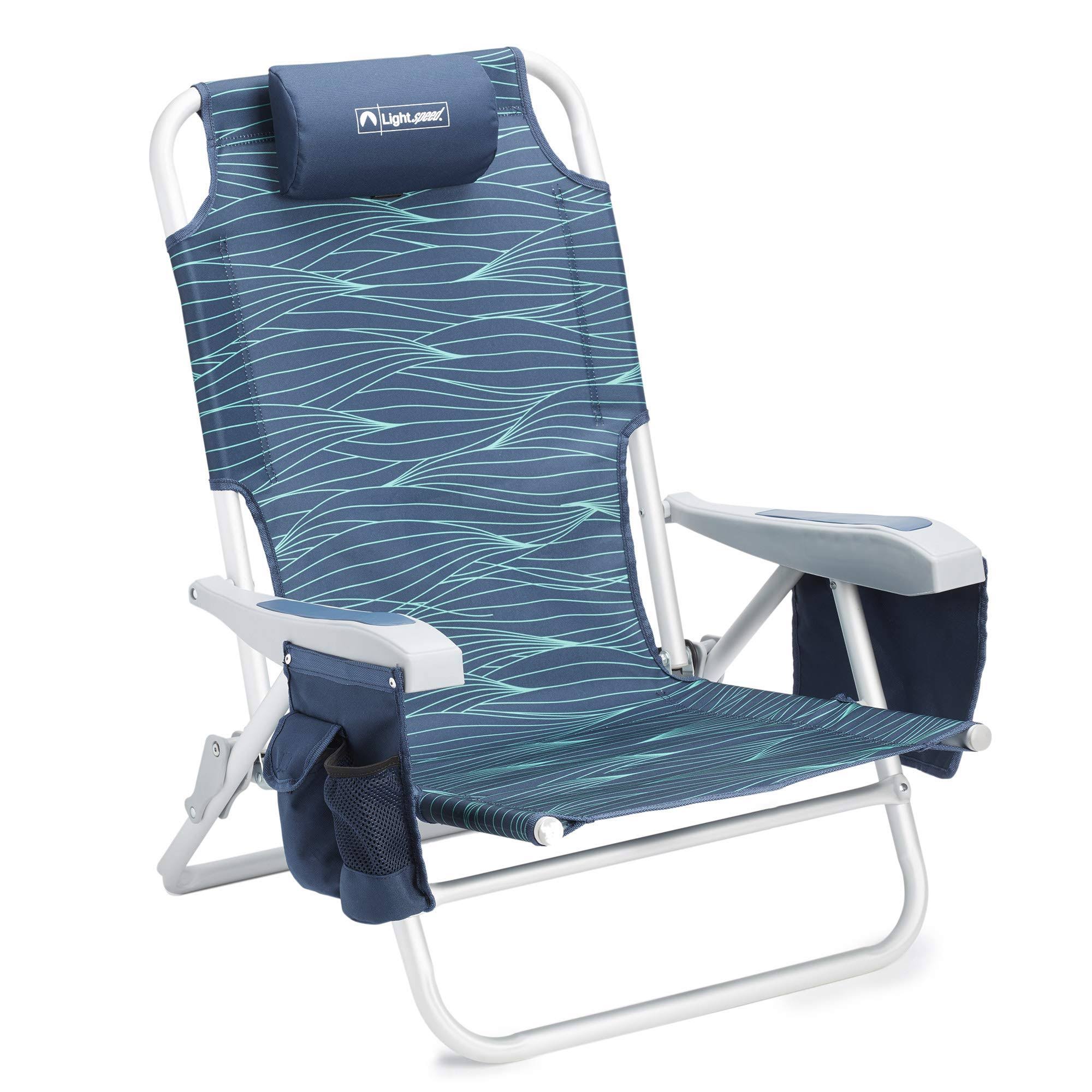 Lightspeed Outdoors Reclining Beach Chair | Lightweight Folding Chair