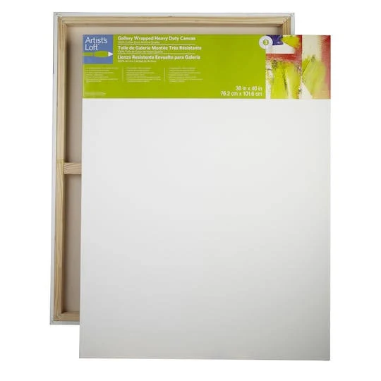 3 Pack of Gallery Wrapped Heavy Duty Canvas, Level 3 by Artist&s Loft in White | 30x22 x 40x22 | Michaels