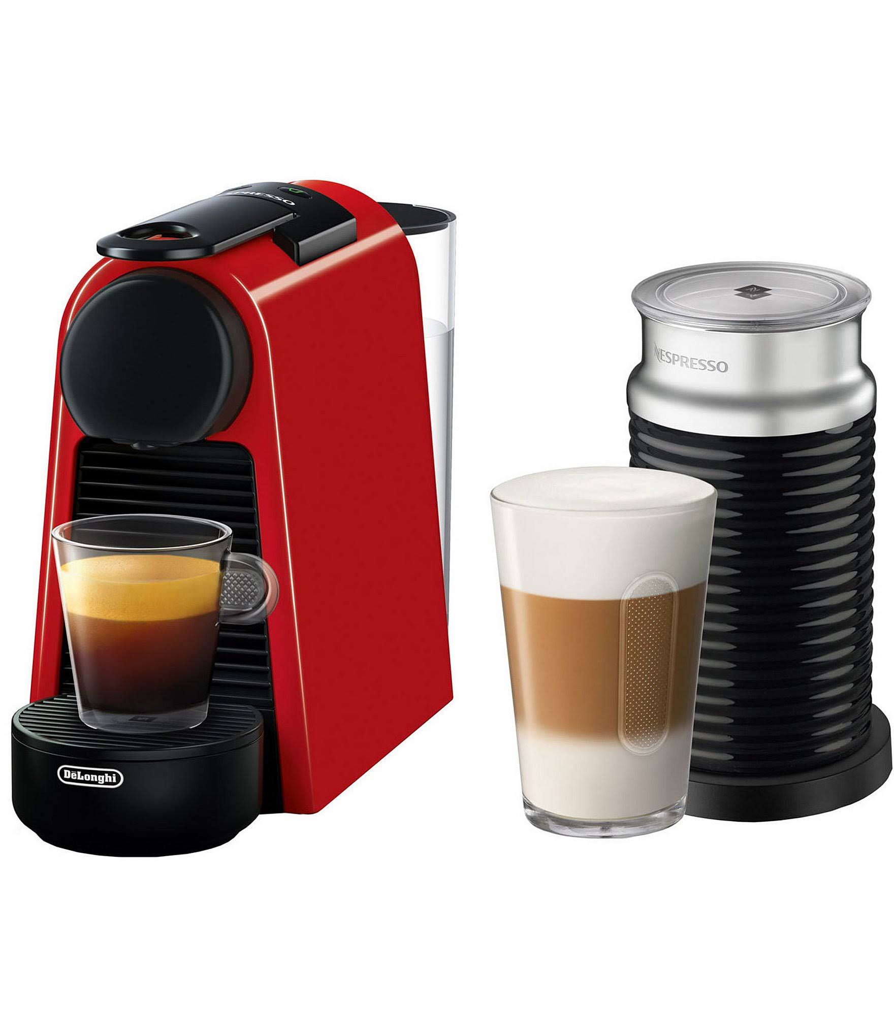 Nespresso Essenza Mini Espresso Machine by De&Longhi with Aeroccino, Lime