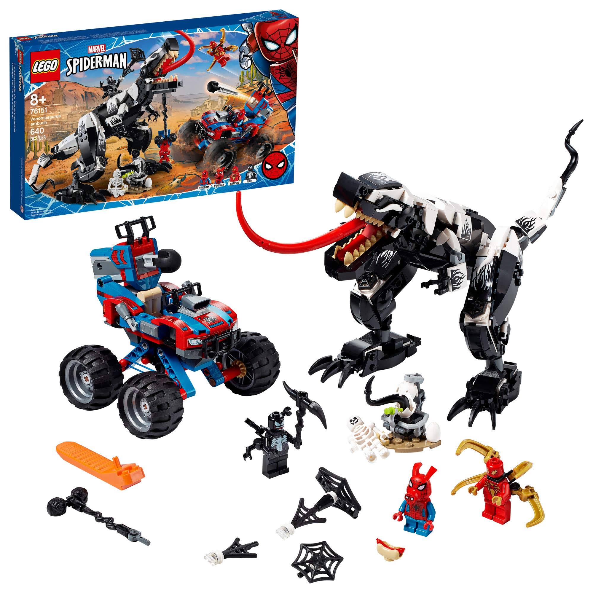 Lego Marvel Spider-Man Venomosaurus Ambush 76151 Building Toy with Superhero Minifigures; Popular Holiday and Birthday