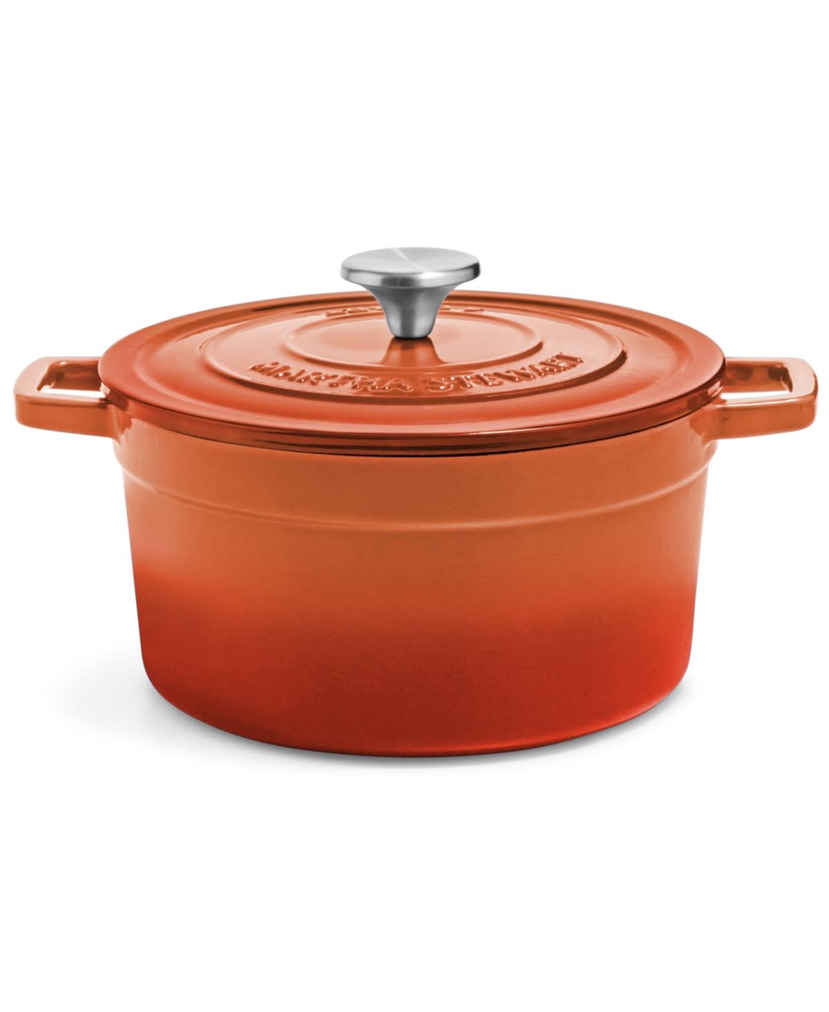 Martha Stewart Collection 4-Qt. Enameled Cast Iron Round Dutch Oven, Created for Macy&s - Flame