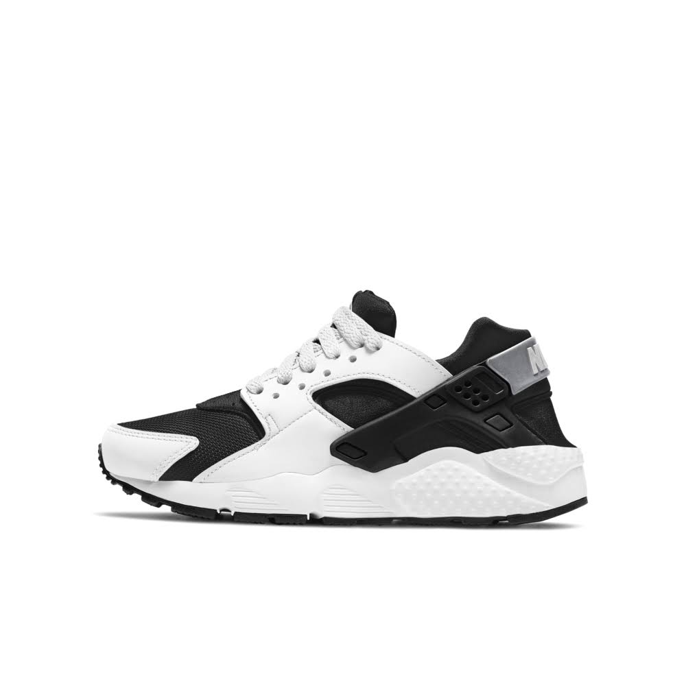 Nike Huarache Run Black/White Grade School Kids& Shoes, Size: 6