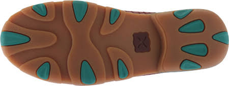 Twisted x Women's WDM0035 Driving Moc, Red/Turquoise Leather