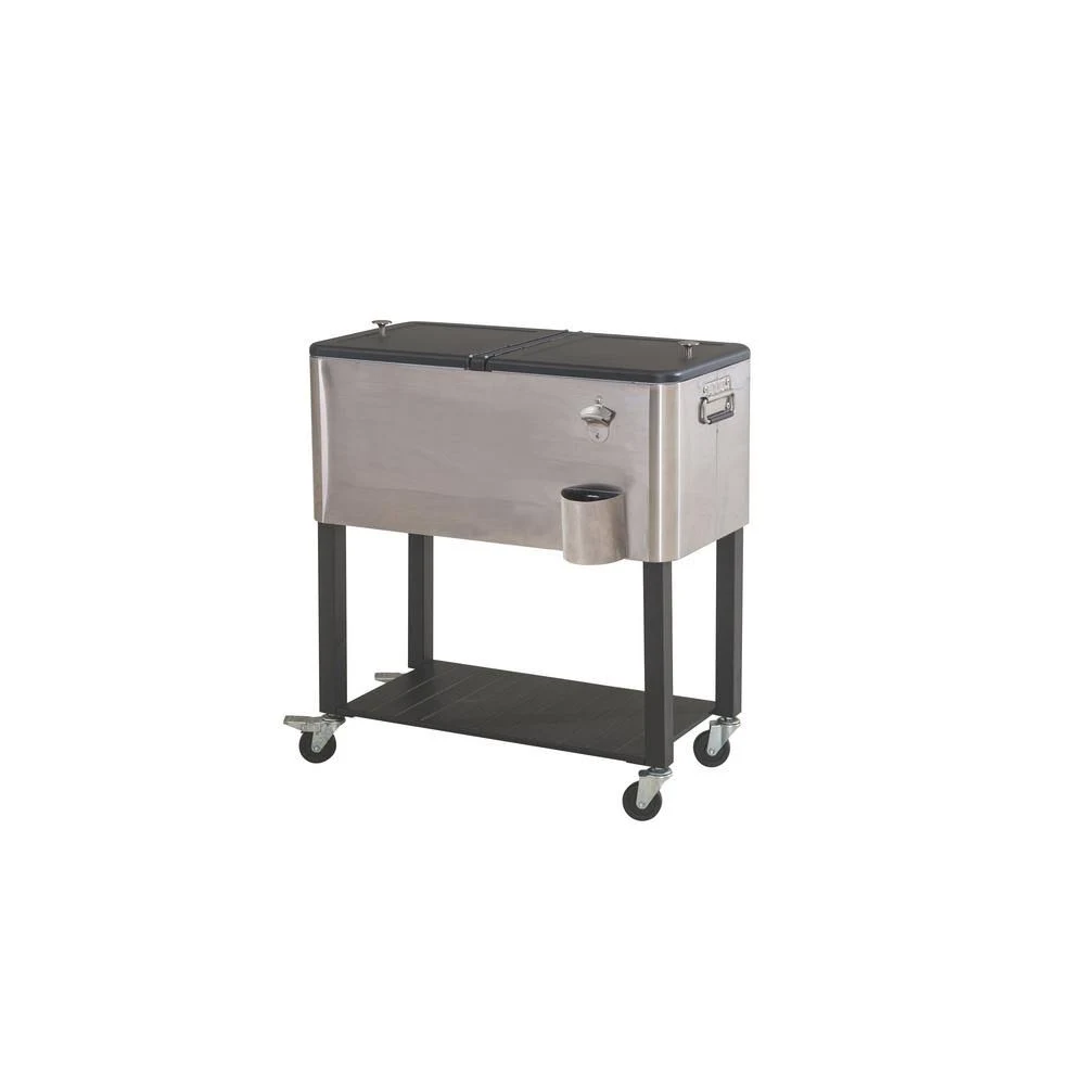 HDX 80 Qt. Stainless Steel Cooler, Silver