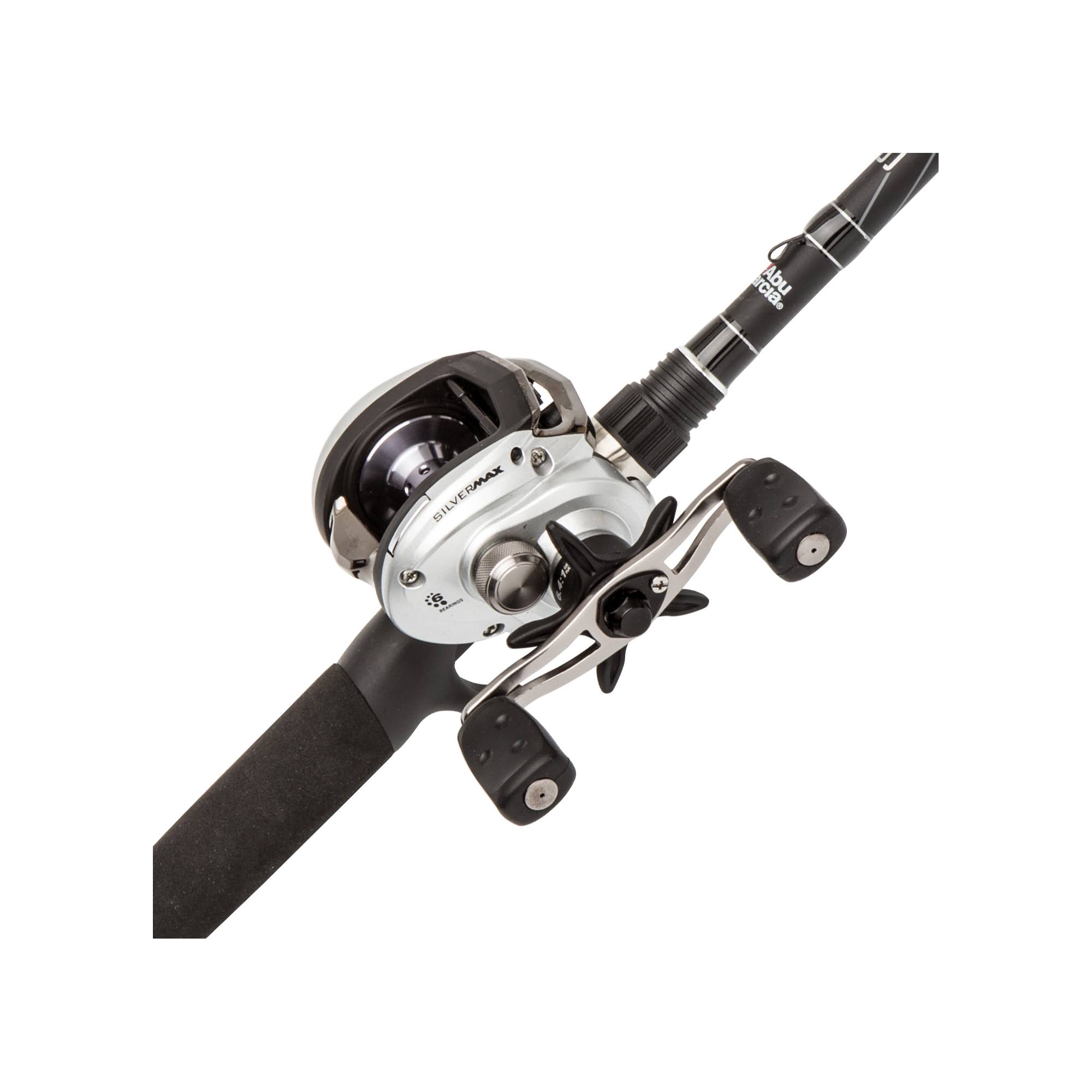 Abu Garcia Silver Max Low Profile Baitcast Combo, Silver