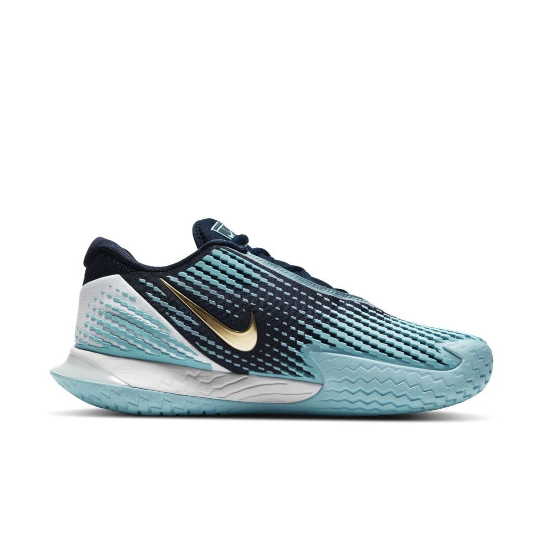 Nike Men's Court Air Zoom Vapor Cage 4 Tennis Shoes Obsidian and Metallic Gold - CD0424-401S21