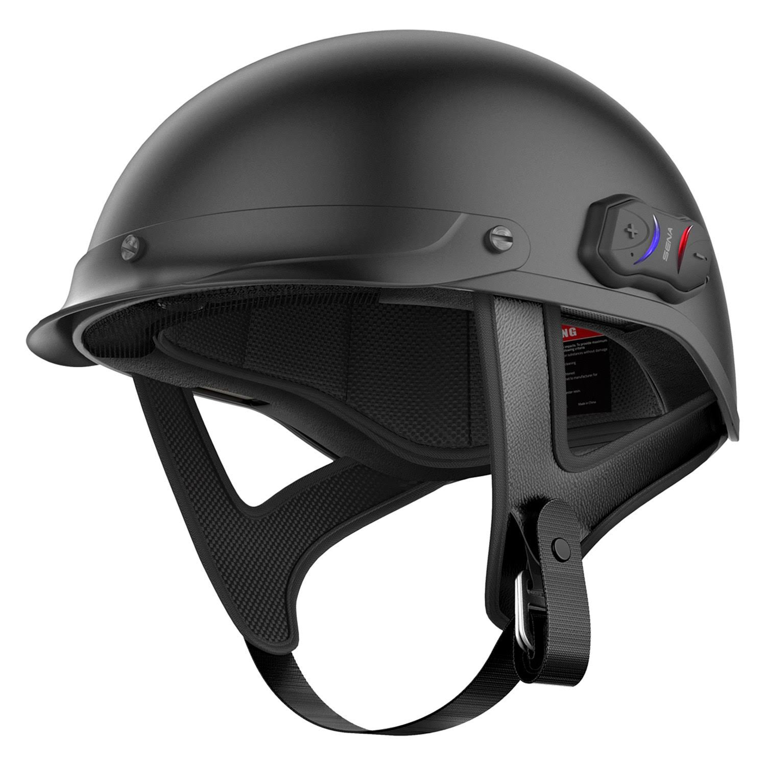 Sena Cavalry Matte Black Bluetooth Half Helmet