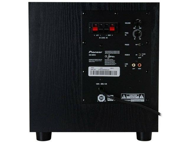 Pioneer Sw-8mk2 Andrew Jones Designed 100-Watt Powered Subwoofer