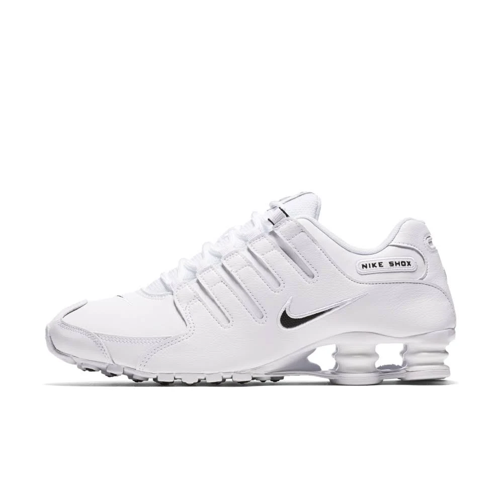 Nike Shox Nz Eu Running Shoes, White/Black, Size 10.5