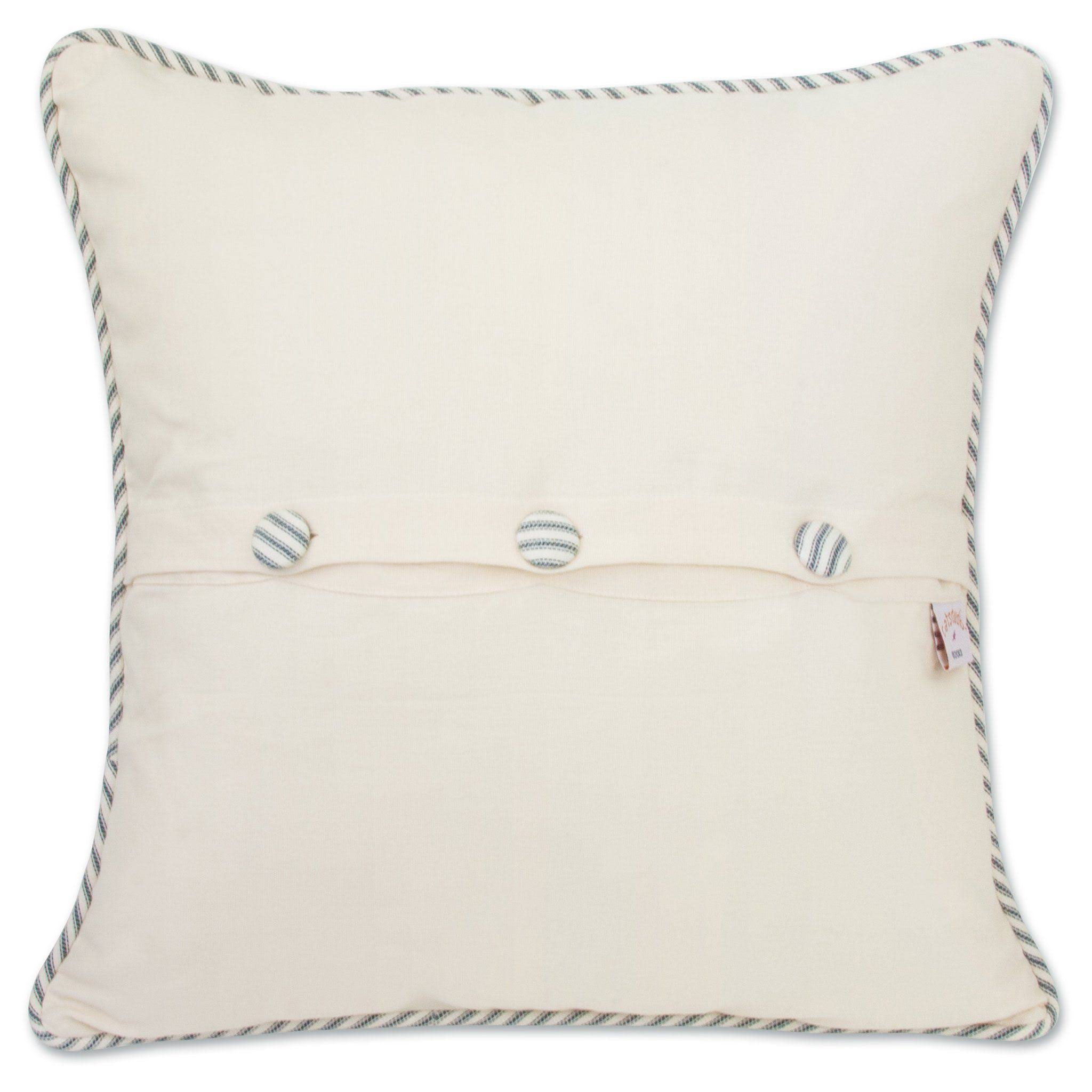 Martha's Vineyard Embroidered catstudio Pillow