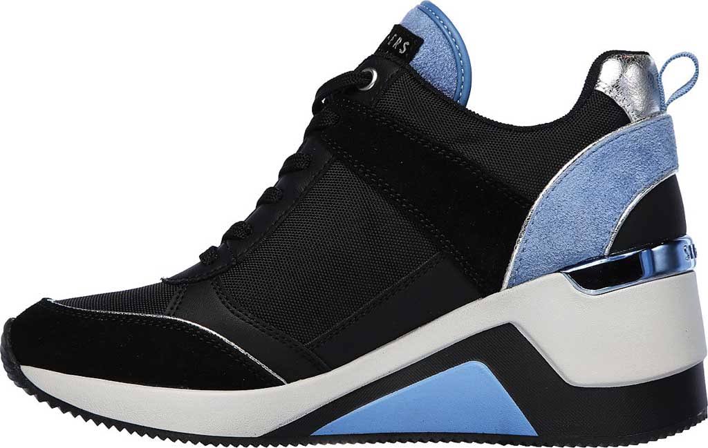 Skechers Women's Million High N& Fly Sneaker, Black/Blue