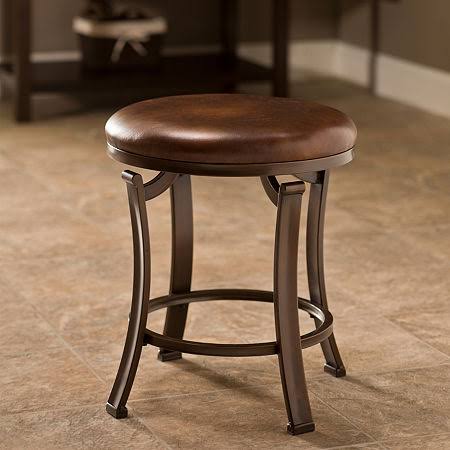 Hillsdale Furniture Antique Brown Hastings Backless Vanity Stool