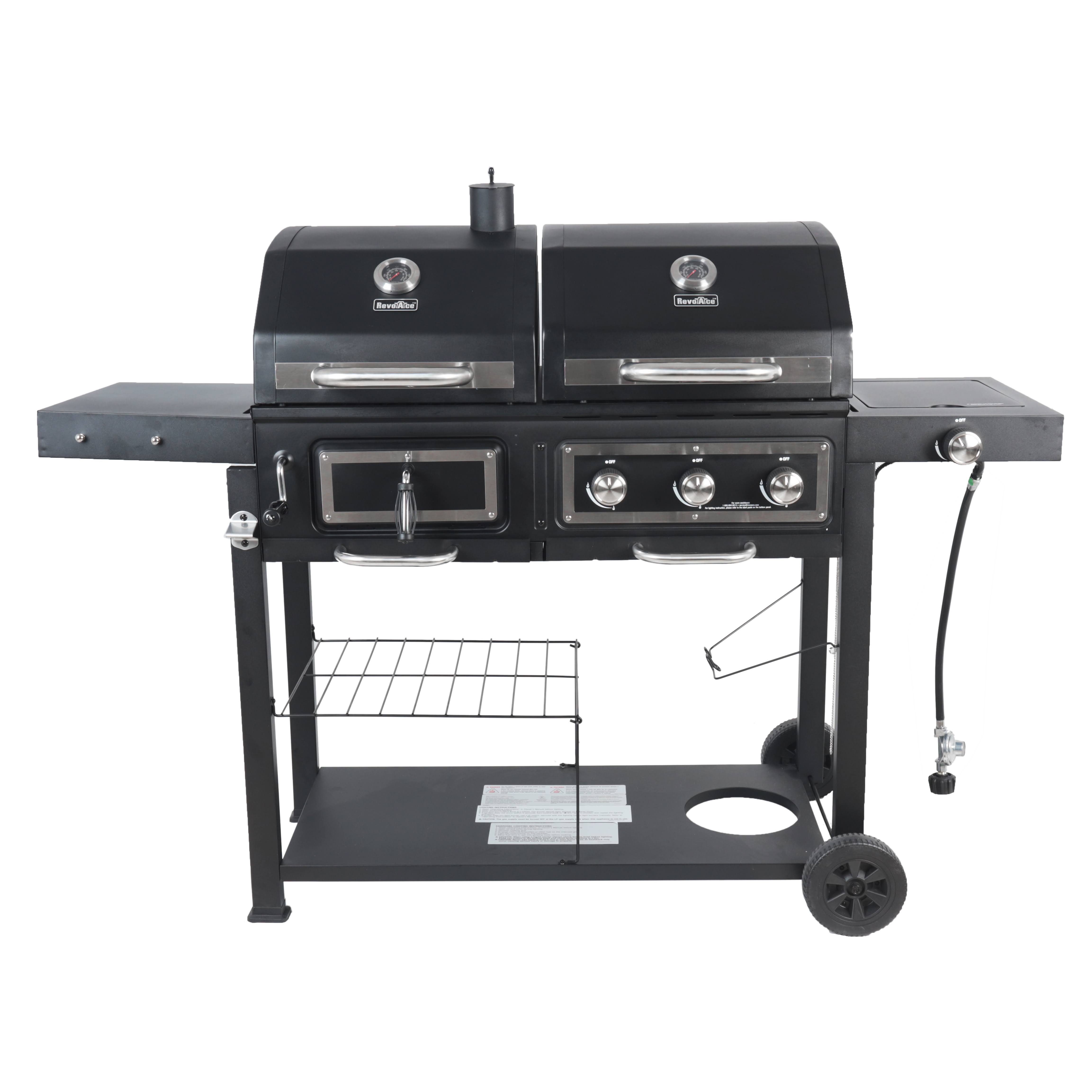 RevoAce Dual Fuel Combination Grill Charcoal/Gas - Black