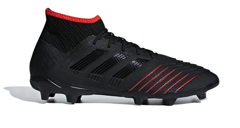 Adidas Predator 19.2 FG Football Boots - Adult - Black/Black/Red