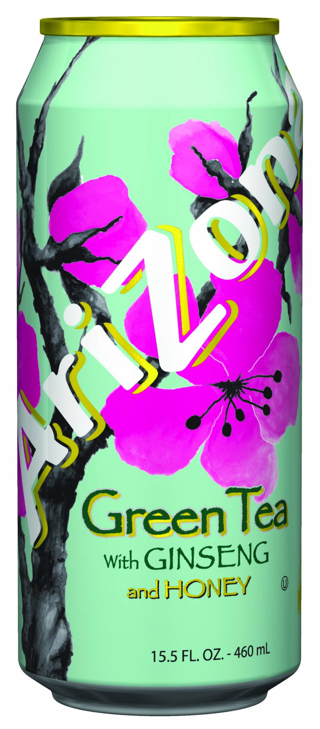 Arizona Green Tea with Ginseng and Honey, 15.5 Ounce (Pack of 24)