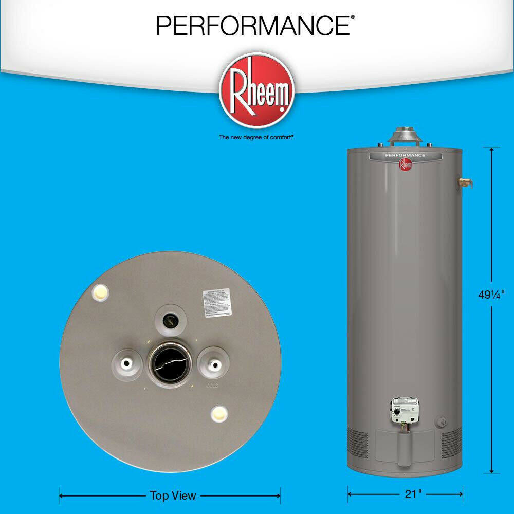 Rheem Performance 40 gal. Short 6 Year 34,000 BTU Natural GAS Tank Water Heater