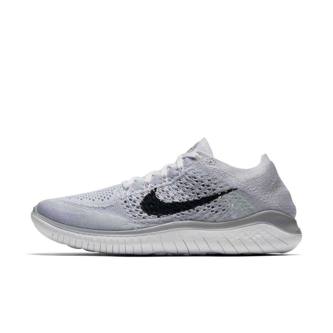Nike Women's Free RN Flyknit 2018 Running Shoes, White