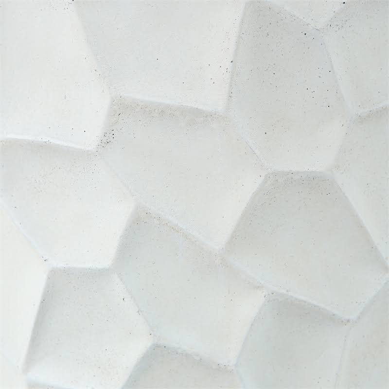 Luxen Home 22.4x22 MGO Fiberclay White Wavy Tall Planter