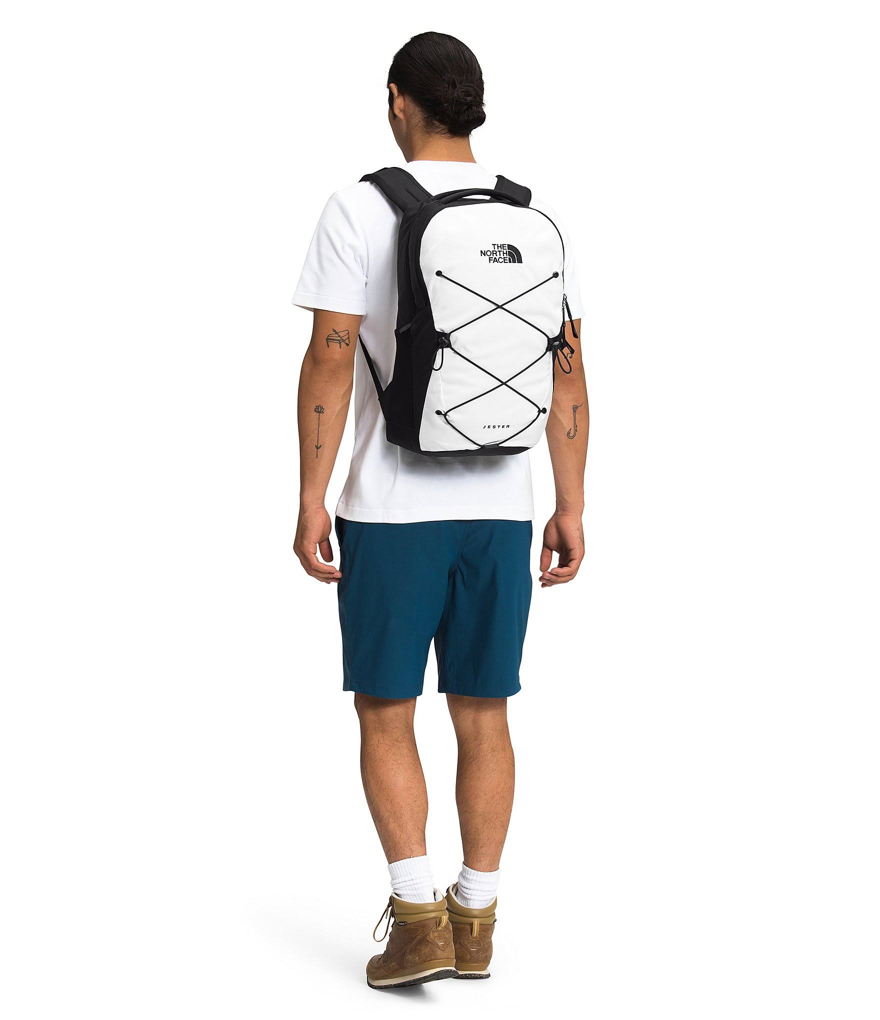 The North Face Jester Backpack (High Rise Grey Light Heather/Scarab Green)