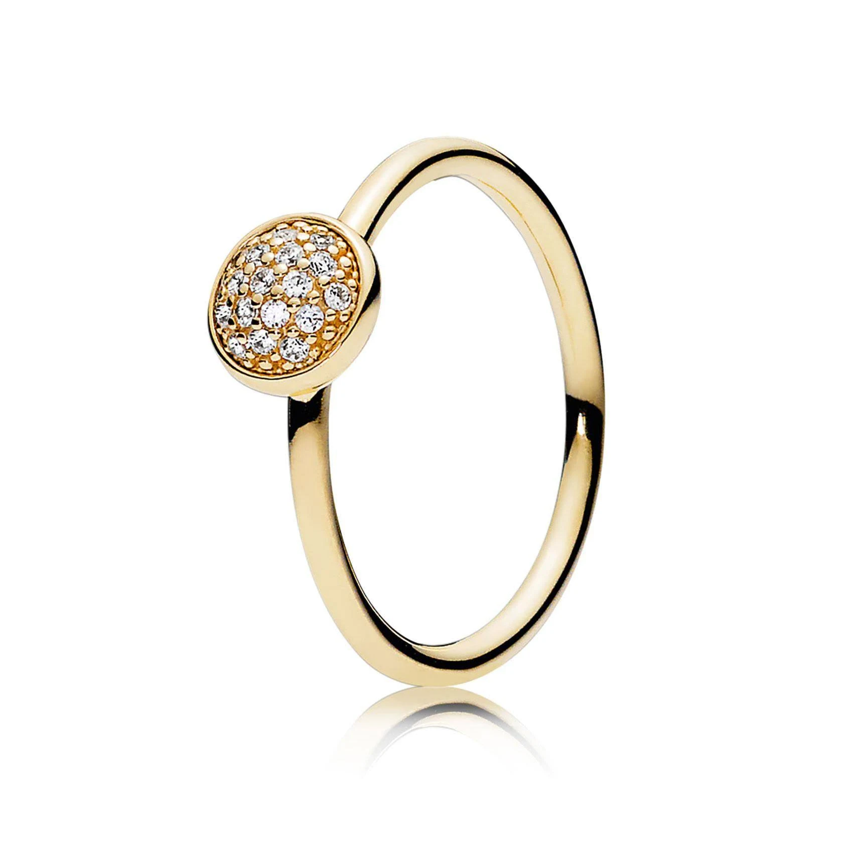 Pandora 14K CZ Dazzling Droplet Ring